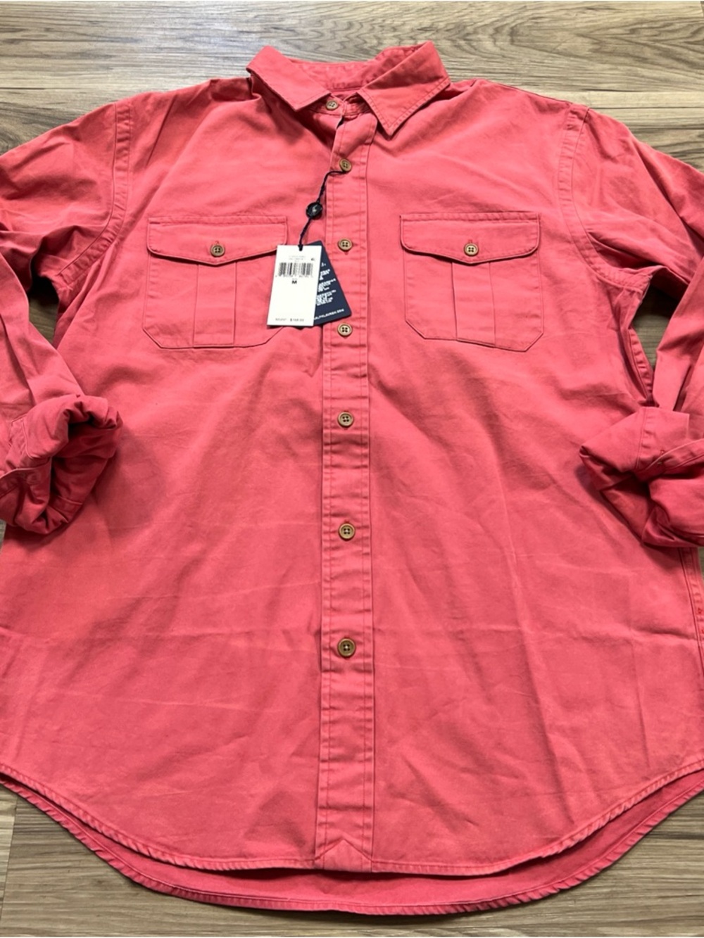 Polo Ralph Lauren Classic Fit Chino Workshirt Cotton L/S Red Men's Medium $168